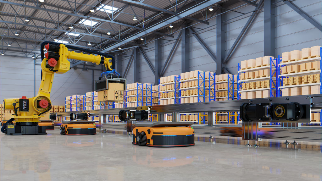 factory-automation-with-automated-guided-vehicles-robotic-arm-transportation-increase-transport-more-with-safety_uhhmea Smart Warehousing: How Technology is Revolutionizing Storage